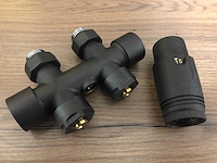 2 x design kraanset zwart- vloer (recht) - afbeelding 1 van  2