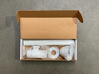 2 x design sifon met afvoerplug mat wit - afbeelding 3 van  5