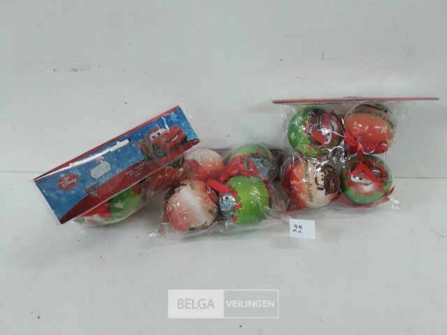 2 x disney kerstballen cars 4 stuks - afbeelding 2 van  3