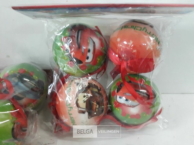 2 x disney kerstballen cars 4 stuks - afbeelding 3 van  3