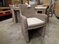 2 x domus - exclusieve wickerzetel vernazza ronde draad kubo taupe