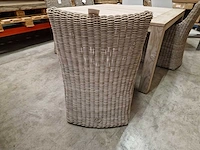 2 x domus - exclusieve wickerzetel vernazza ronde draad kubo taupe - afbeelding 4 van  6