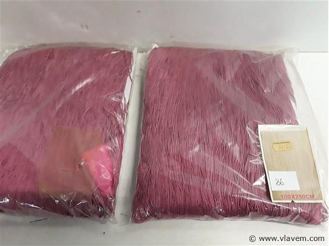 2 x draadgordijn 100x250 cm paars - afbeelding 1 van  2