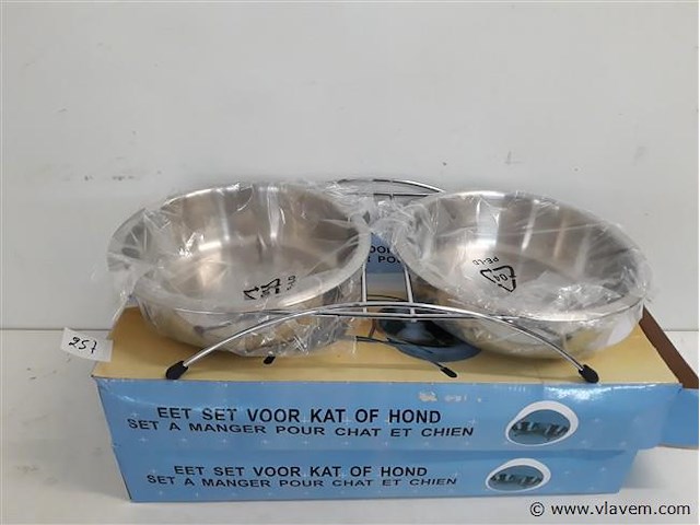 2 x eet-set voor kat of hond - afbeelding 2 van  2