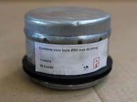 2 x eindstop voor buis ø80 met dichting - afbeelding 2 van  2