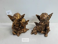 2 x engelen brons kleur 2 assorti