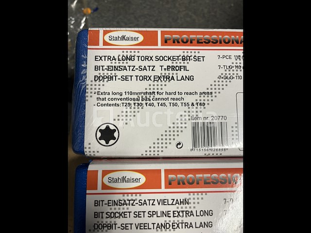 2 x extra lange dop bit set torx en spline - afbeelding 2 van  5