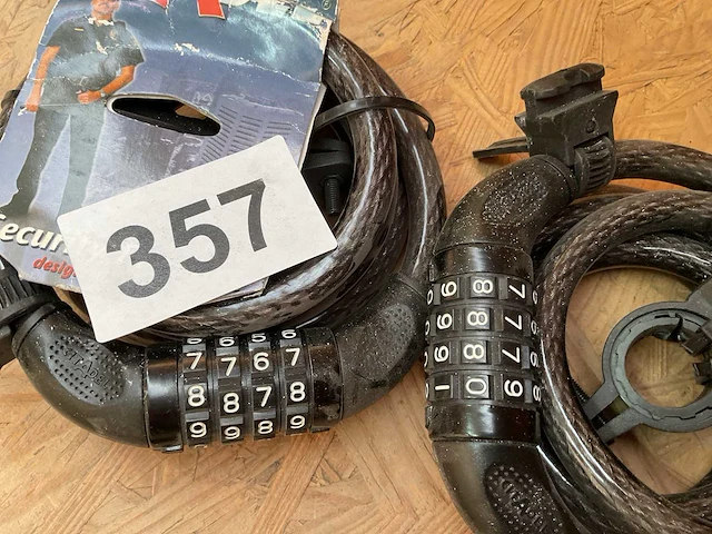 2 x fietsslot met cijferslot - afbeelding 2 van  4