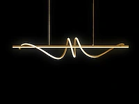2 x flow led hanglamp goud - afbeelding 1 van  8