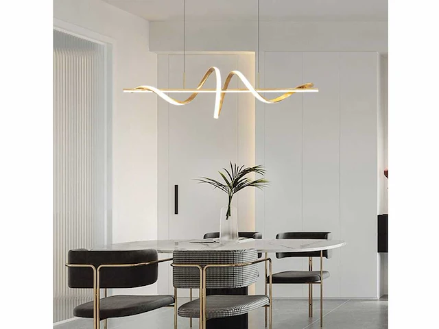 2 x flow led hanglamp goud - afbeelding 4 van  8