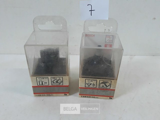 2 x frees bosch stift 8mmn 1 x recht 25mm + 1 x rond 19mm - afbeelding 2 van  3