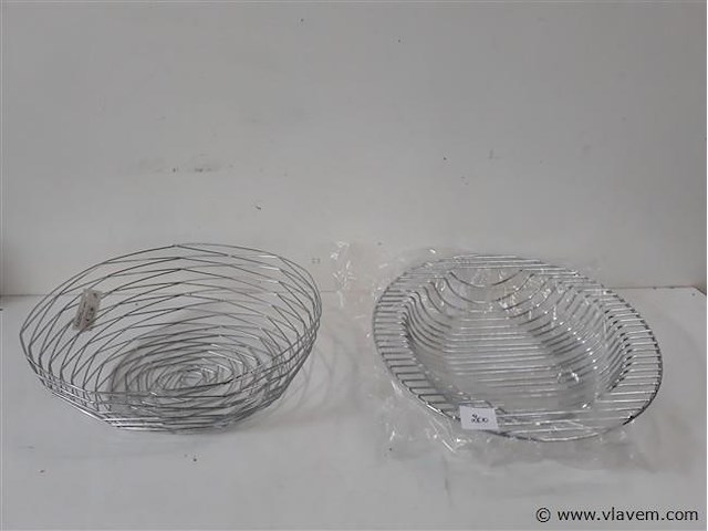 2 x fruitmand metaal - afbeelding 1 van  2