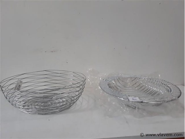 2 x fruitmand metaal - afbeelding 2 van  2