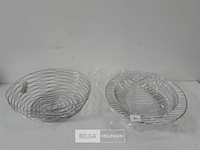 2 x fruitmand metaal - afbeelding 1 van  3