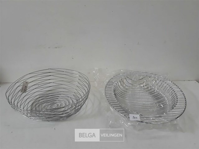 2 x fruitmand metaal - afbeelding 2 van  3
