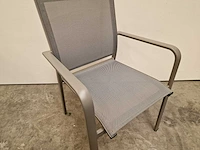 2 x garden prestige - alu stapelstoel firenze warmgrijs - zilvergrijs - afbeelding 4 van  4