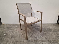 2 x garden prestige - alu stapelstoel namur champagne - stone - afbeelding 1 van  4