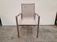 2 x garden prestige - alu stapelstoel napoli met armleuning champagne - afbeelding 3 van  4