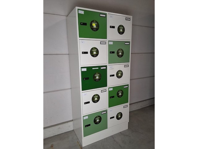 2 x gispen lockerkast (groen) - afbeelding 2 van  2