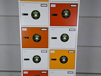 2 x gispen lockerkast (oranje) - afbeelding 1 van  2