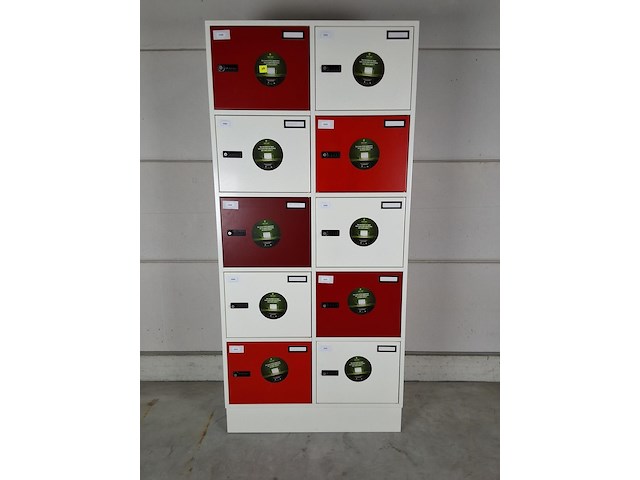 2 x gispen lockerkast (rood) - afbeelding 1 van  2