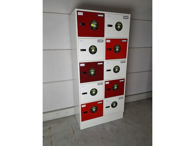 2 x gispen lockerkast (rood) - afbeelding 2 van  2