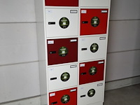 2 x gispen lockerkast (rood) - afbeelding 2 van  2