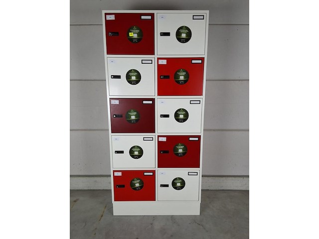 2 x gispen lockerkast (rood) - afbeelding 1 van  2