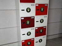 2 x gispen lockerkast (rood) - afbeelding 2 van  2