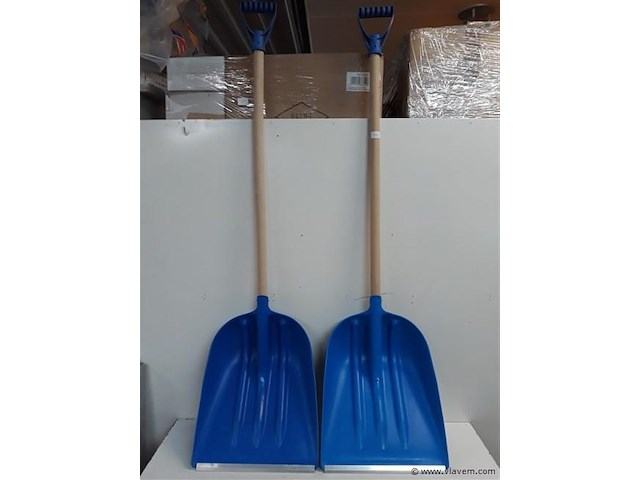 2 x graan – bladschep met steel - afbeelding 1 van  2
