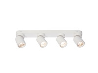 2 x gu10 opbouwspot armatuur 4 cilinder zand wit draaibaar - afbeelding 1 van  5