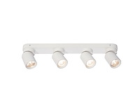 2 x gu10 opbouwspot armatuur 4 cilinder zand wit draaibaar - afbeelding 1 van  5