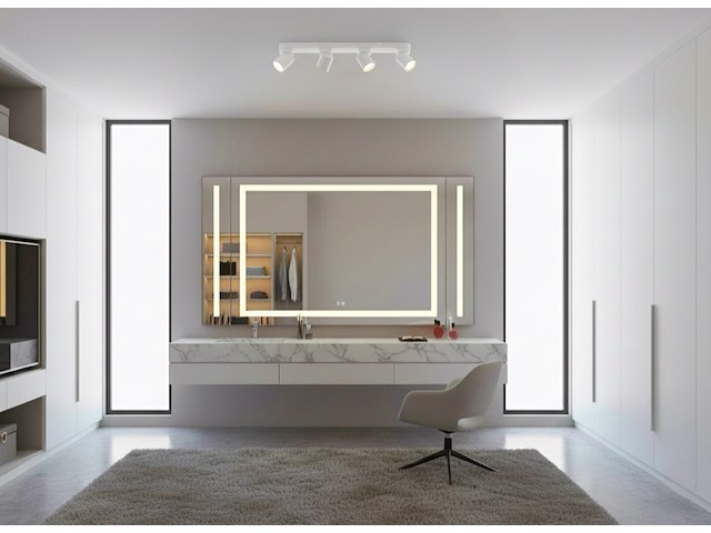 2 x gu10 opbouwspot armatuur 4 cilinder zand wit draaibaar - afbeelding 3 van  5