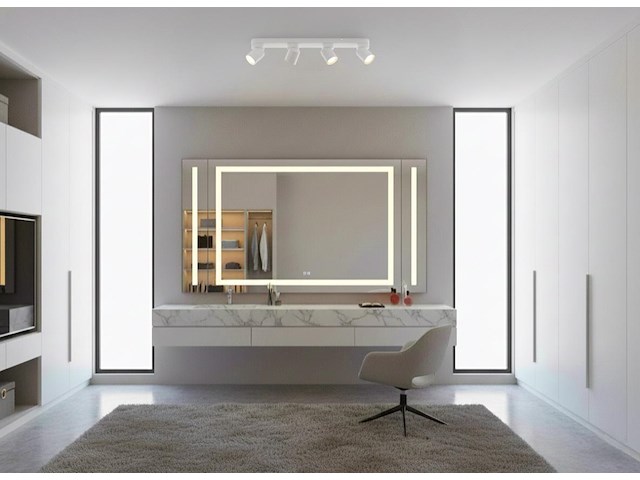 2 x gu10 opbouwspot armatuur 4 cilinder zand wit draaibaar - afbeelding 3 van  5