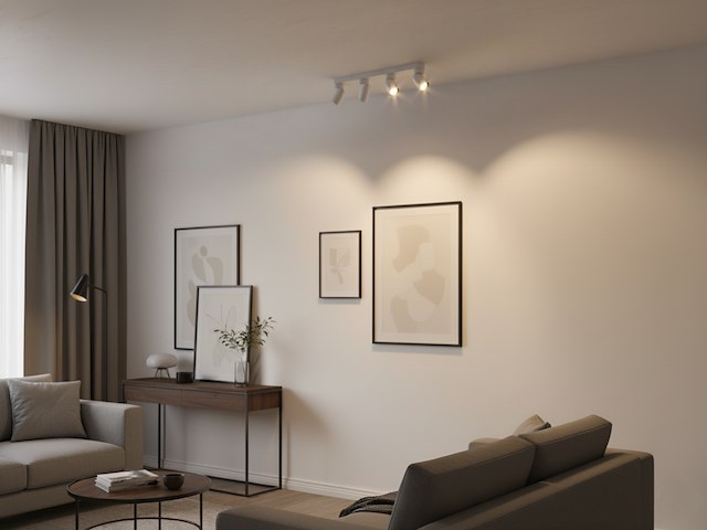 2 x gu10 opbouwspot armatuur 4 cilinder zand wit en zwart draaibaar - afbeelding 2 van  6