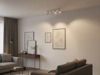 2 x gu10 opbouwspot armatuur 4 cilinder zand wit en zwart draaibaar - afbeelding 2 van  6