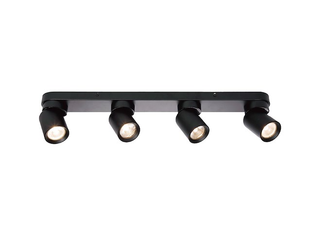 2 x gu10 opbouwspot armatuur 4 cilinder zand zwart draaibaar - afbeelding 1 van  7
