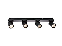 2 x gu10 opbouwspot armatuur 4 cilinder zand zwart draaibaar - afbeelding 1 van  7