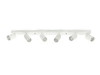 2 x gu10 opbouwspot armatuur 6 cilinders zand wit draaibaar - afbeelding 2 van  4