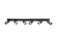 2 x gu10 opbouwspot armatuur 6 cilinders zand zwart draaibaar - afbeelding 3 van  4