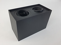 2 x gu10 opbouwspot armatuur dual fittingen zwart kantelbaar - afbeelding 4 van  7