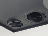 2 x gu10 opbouwspot armatuur dual fittingen zwart kantelbaar - afbeelding 5 van  7