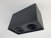 2 x gu10 opbouwspot armatuur dual fittingen zwart kantelbaar - afbeelding 3 van  7