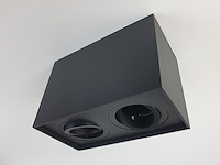 2 x gu10 opbouwspot armatuur dual fittingen zwart kantelbaar - afbeelding 3 van  7
