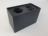 2 x gu10 opbouwspot armatuur dual fittingen zwart kantelbaar - afbeelding 4 van  7