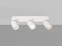 2 x gu10 opbouwspot armatuur triple cilinder zand wit draaibaar - afbeelding 6 van  8