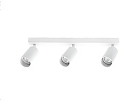 2 x gu10 opbouwspot armatuur triple cilinder zand wit draaibaar - afbeelding 4 van  5