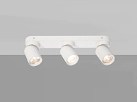 2 x gu10 opbouwspot armatuur triple cilinder zand wit draaibaar - afbeelding 6 van  8