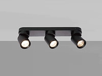 2 x gu10 opbouwspot armatuur triple cilinder zand zwart draaibaar - afbeelding 5 van  7