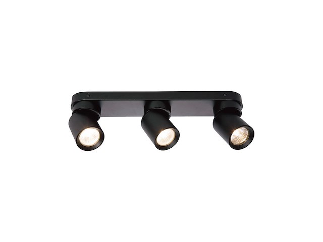 2 x gu10 opbouwspot armatuur triple cilinder zand zwart draaibaar - afbeelding 1 van  7